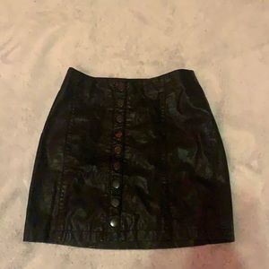 leather skirt